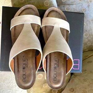 Boutique by Corkys wedge sandals, new in box.
